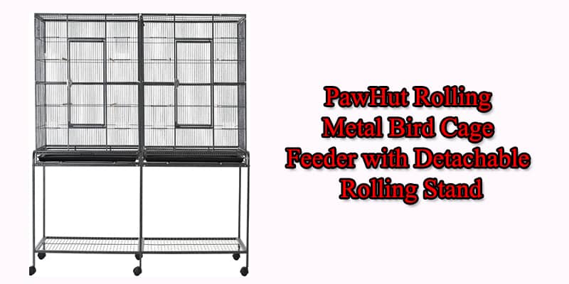 PawHut Rolling Metal  Bird Cage 