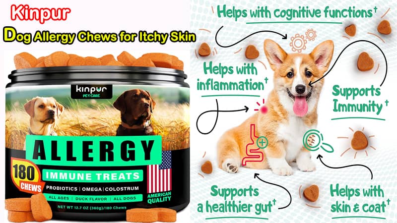 Kinpur Dog Allergy Chews for Itchy Skin and Hot Spots